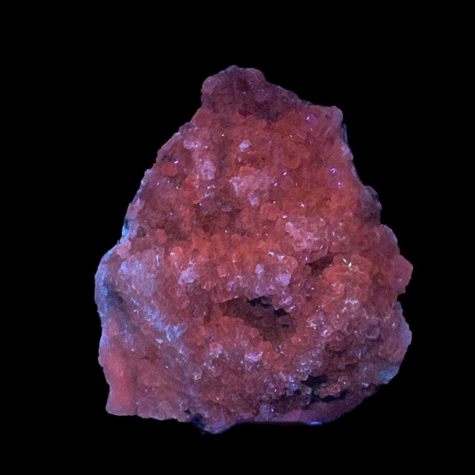 Iridescent Pyrite with Fluorescent Calcite from Trepca Mine Complex, Mitrovica, Kosovo