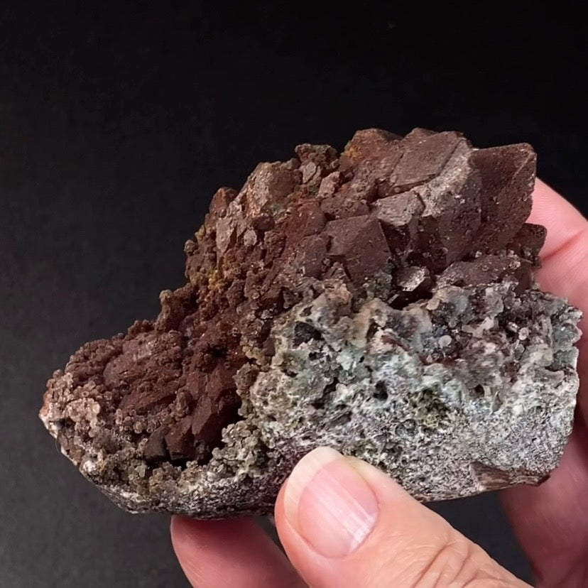 Red Marshy Apophyllite Cluster from Jalgaon, Maharashtra, India - Natural Crystal Cluster