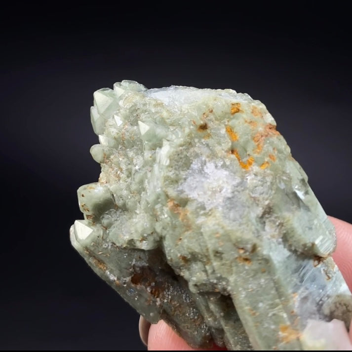 Lustrous Chlorite Included Quartz Cluster