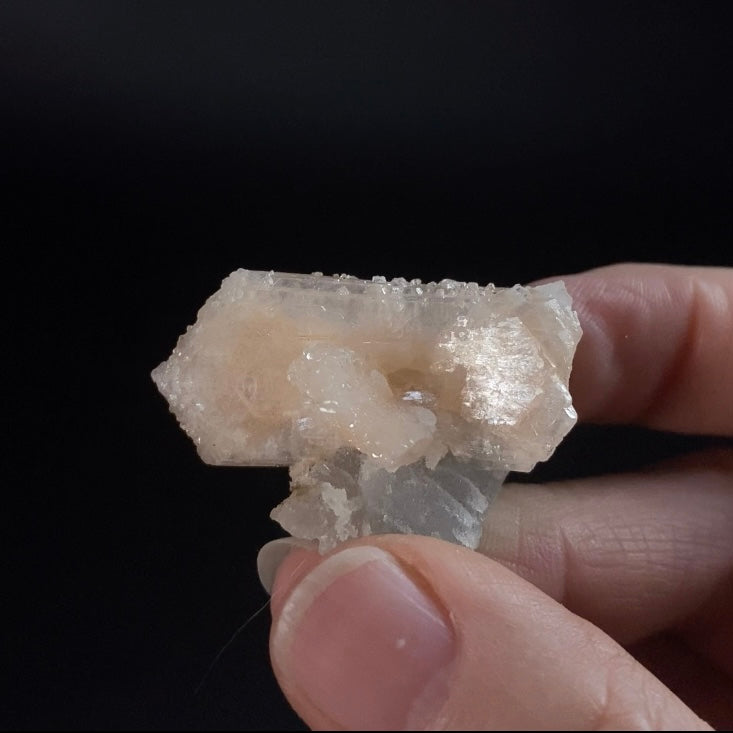 Stilbite Crystals with Chalcedony Stalactites from Jalgaon, Maharashtra, India