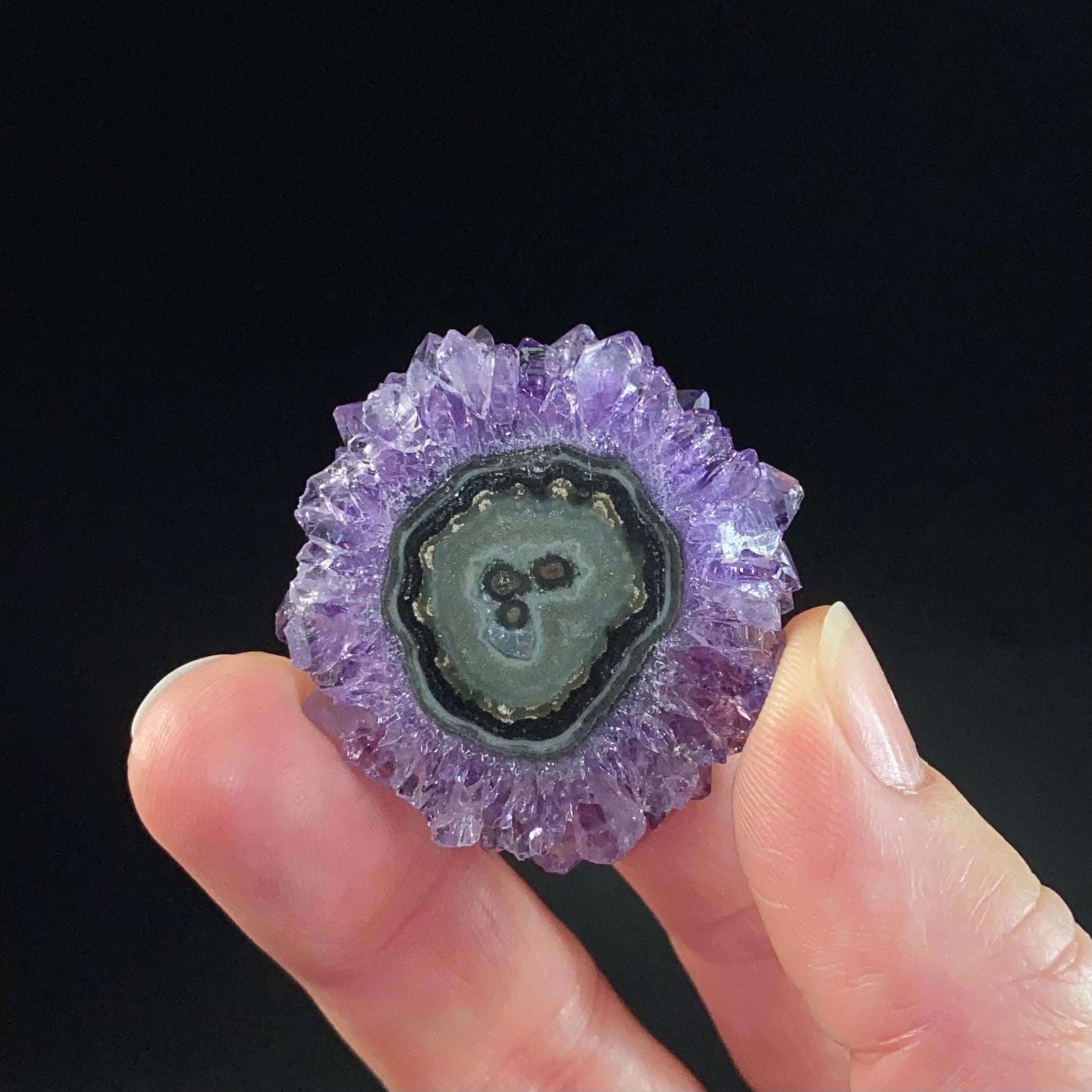 Amethyst Stalactite Slice from Artigas, Uruguay