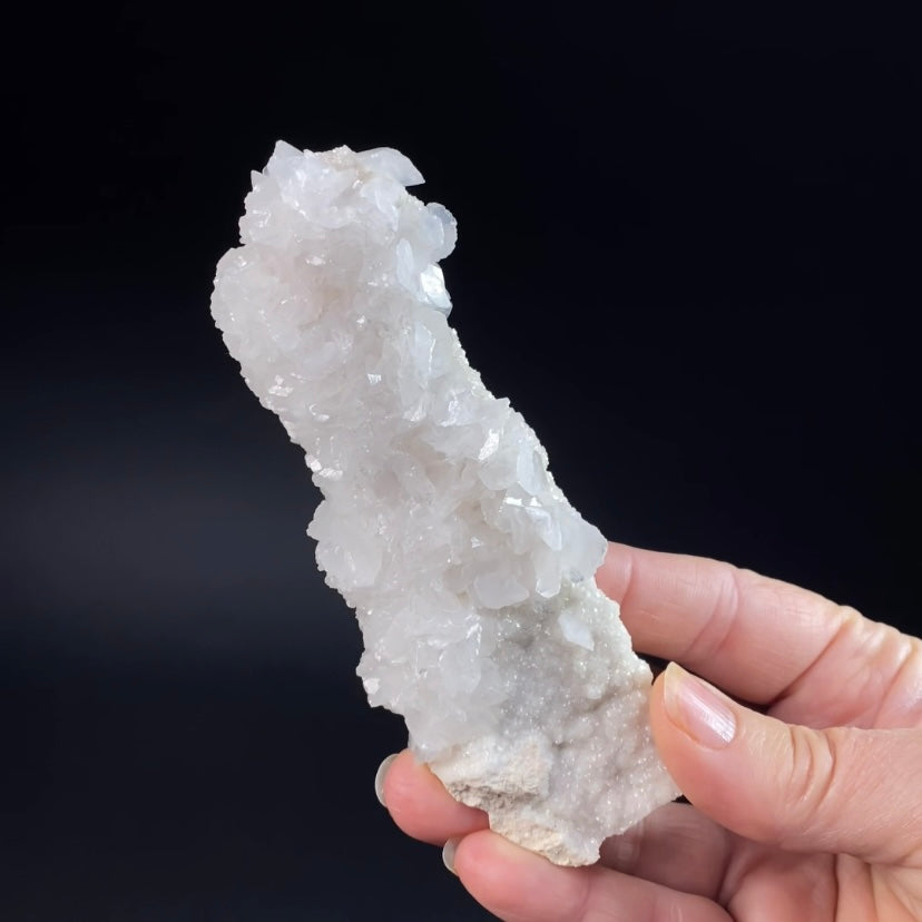 Rhodochrosite Cluster with Fluorescent Calcite from Trepça Mines, Kosovo