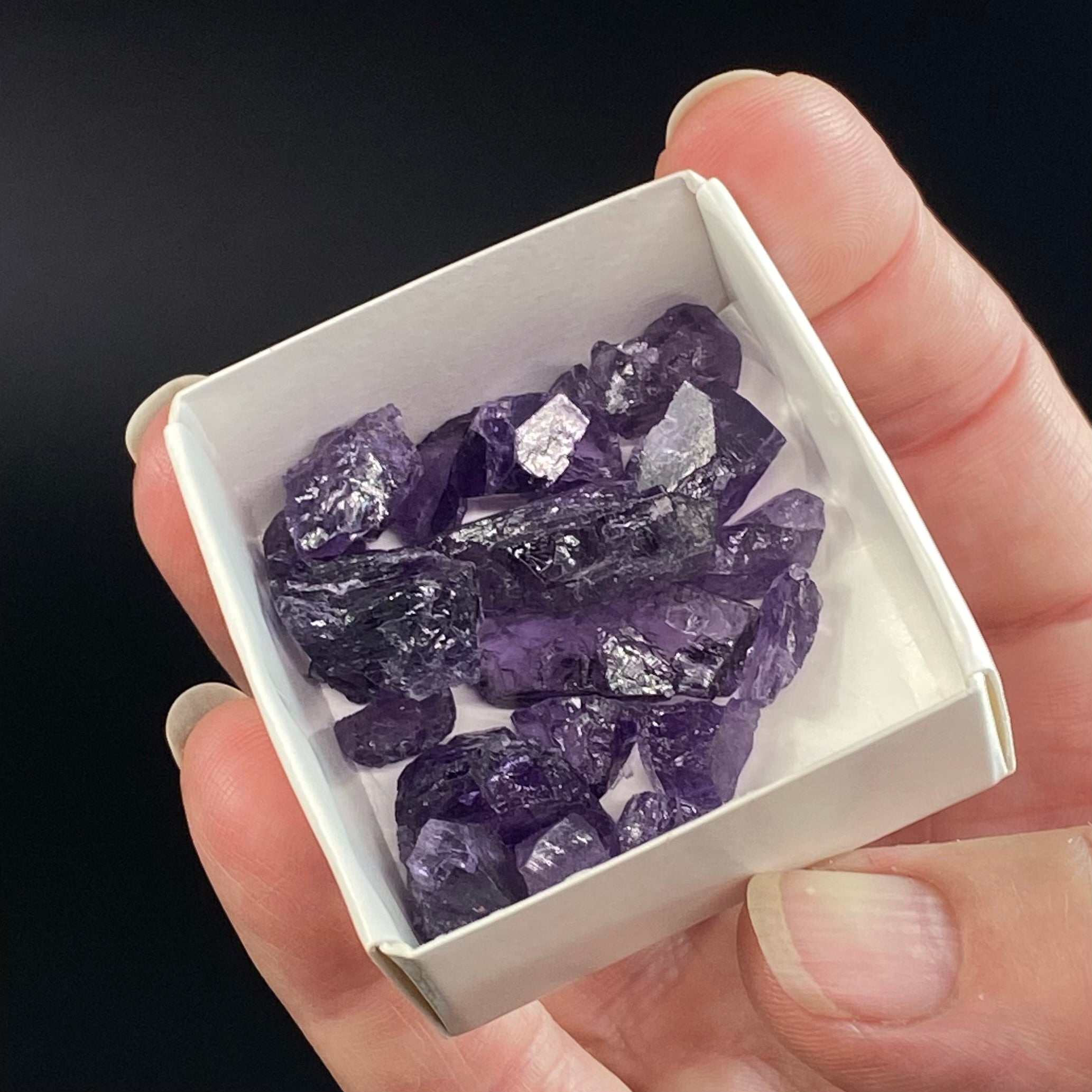 Deep Purple Scapolite Crystal Lot for Jewelry Making, Crystal Grids etc