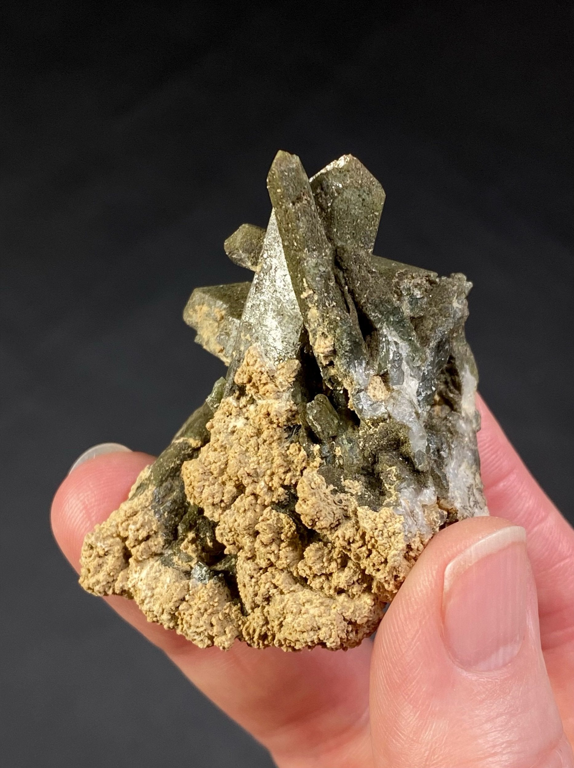 Chlorite Included Quartz Cluster - Garden Quartz / Lodalite