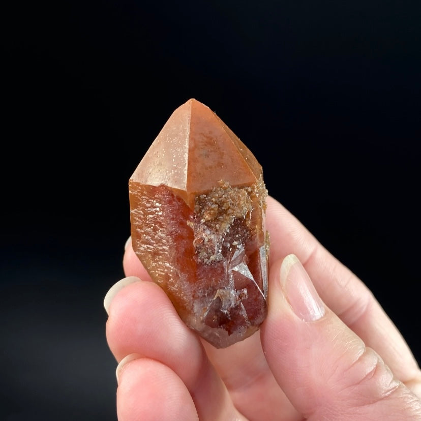 Red Hematite Generator Quartz Crystal Specimen from Tourash, Morocco