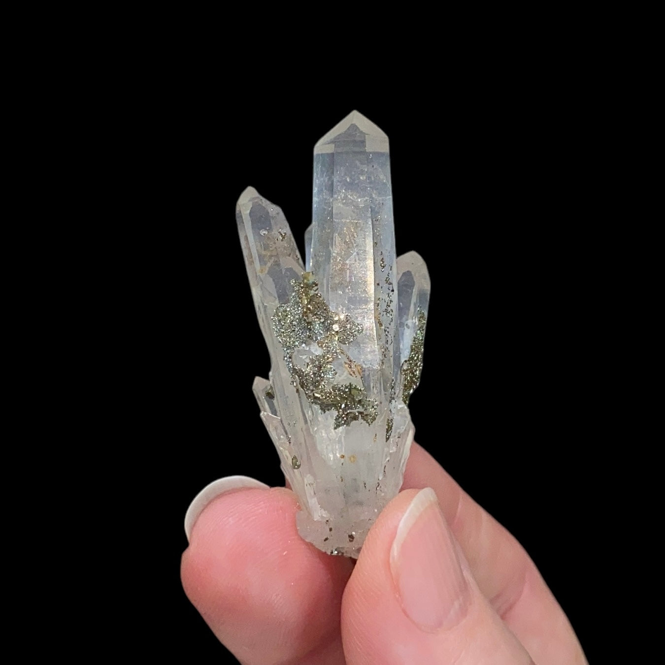 Quartz Cluster with Iridescent Pyrite, Trepca Mines, Kosovo