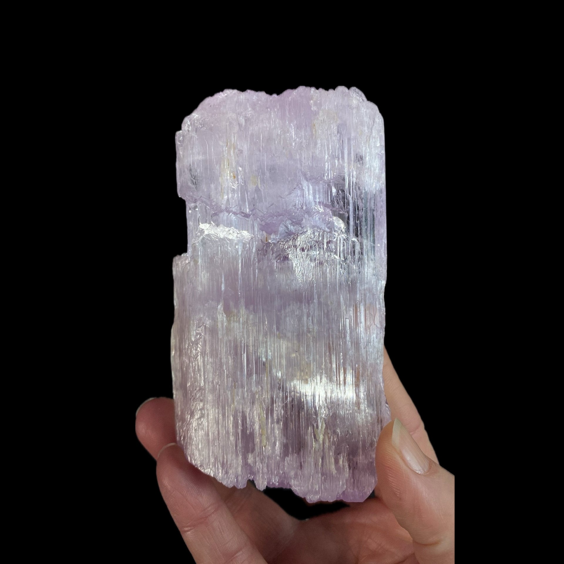 Large Pink Kunzite Spodumene Crystal, Fluorescent