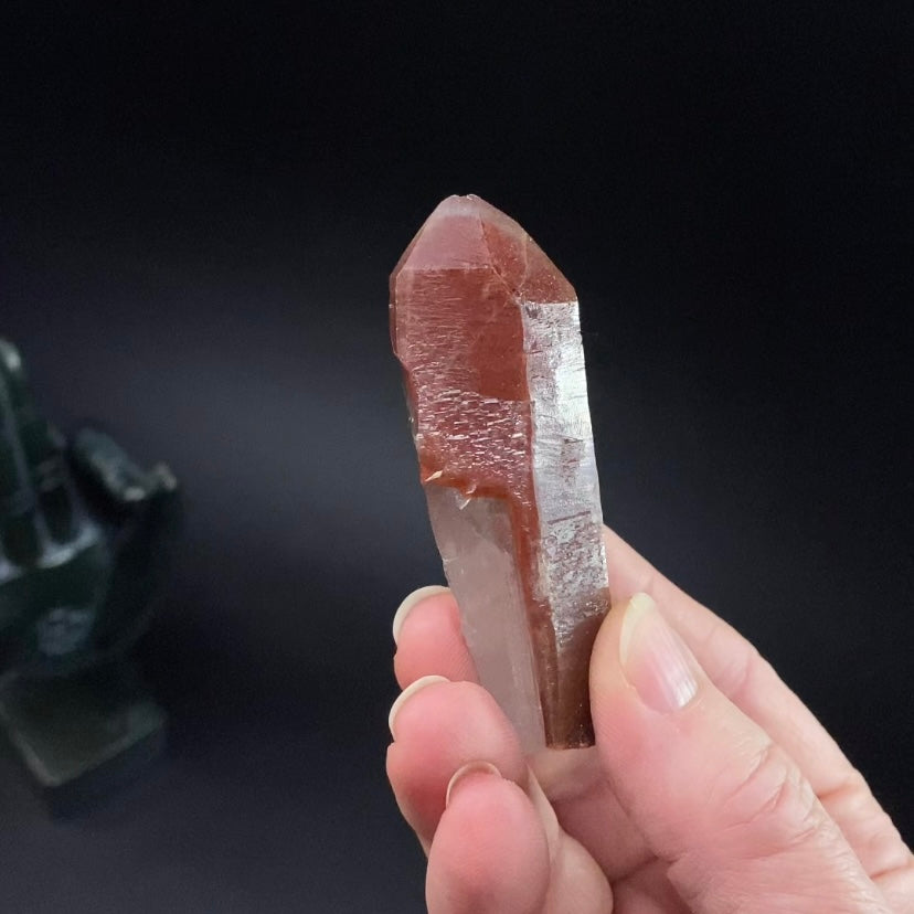 Red Hematite Quartz Crystal Specimen from Tourash, Morocco