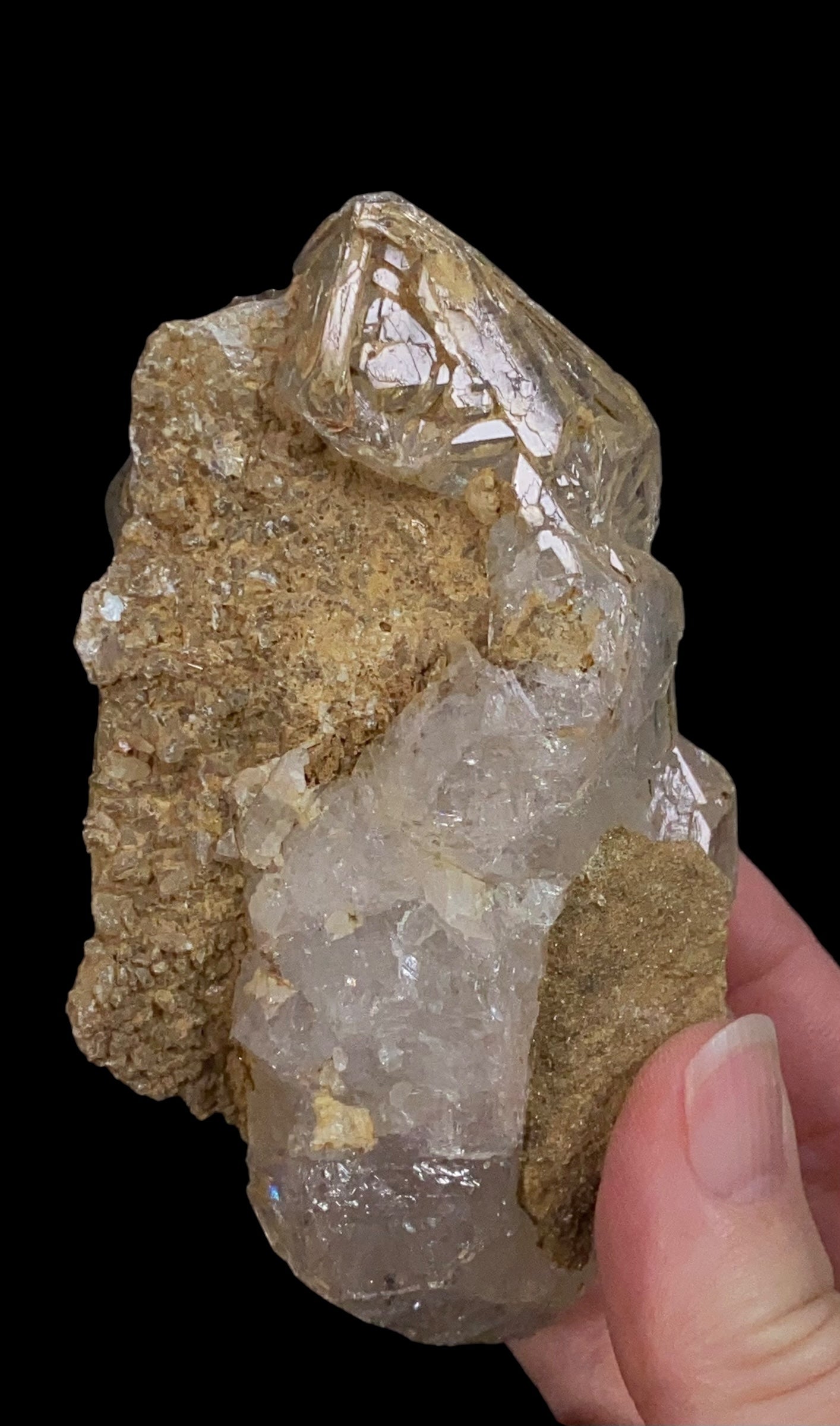 Doubly Terminated Inter-Grown Window / Skeletal Quartz Crystals