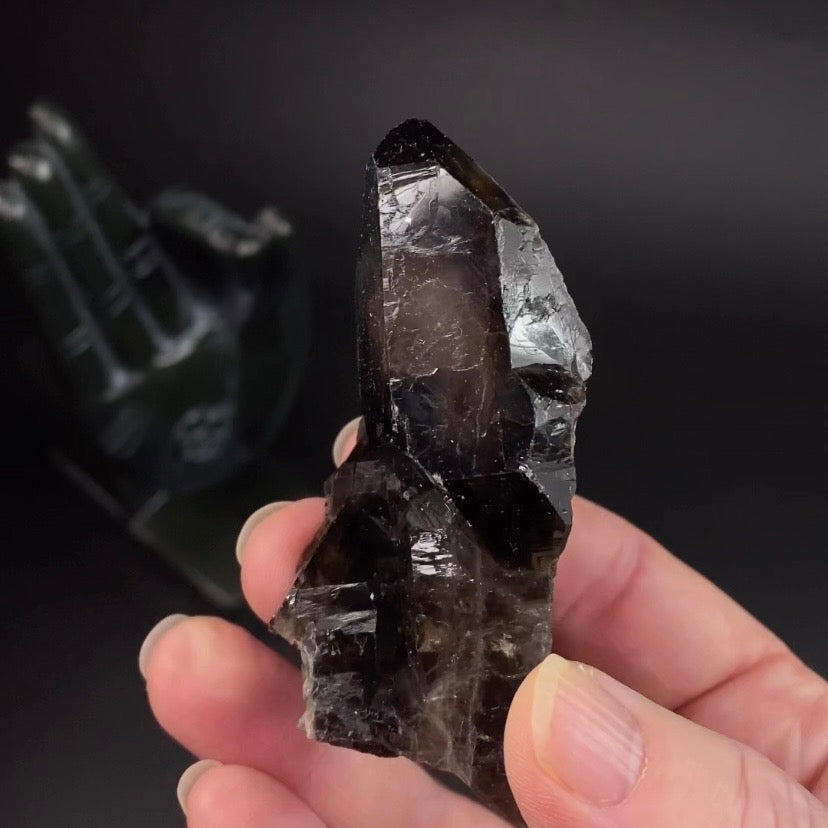 Smoky Etched Quartz Crystal from Minas Gerais, Brazil
