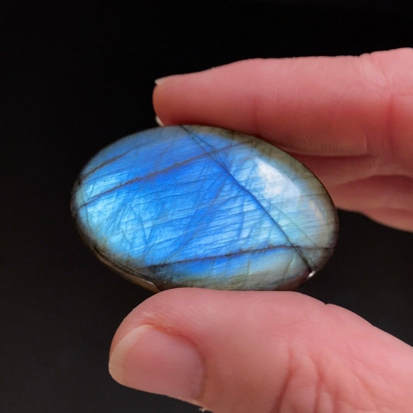 Blue Flash Labradorite Oval Shaped Cabochon
