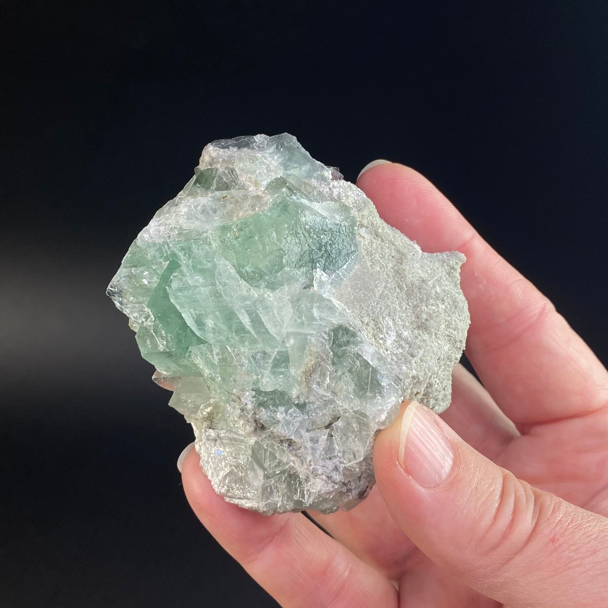 Teal Green & Blue Fluorite Cluster