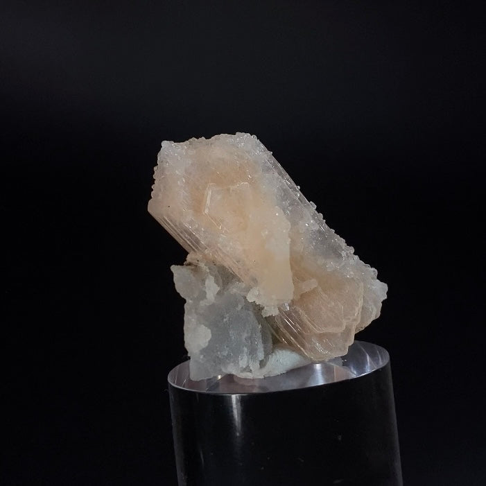 Stilbite Crystals with Chalcedony Stalactites from Jalgaon, Maharashtra, India