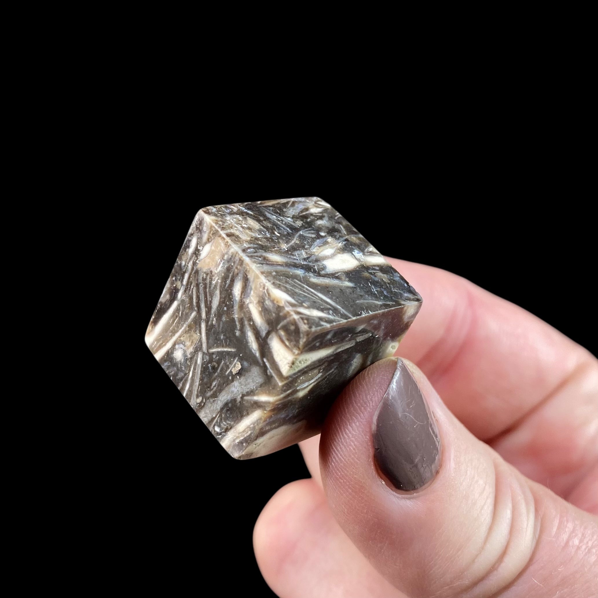 Feather Agate Polished Cube