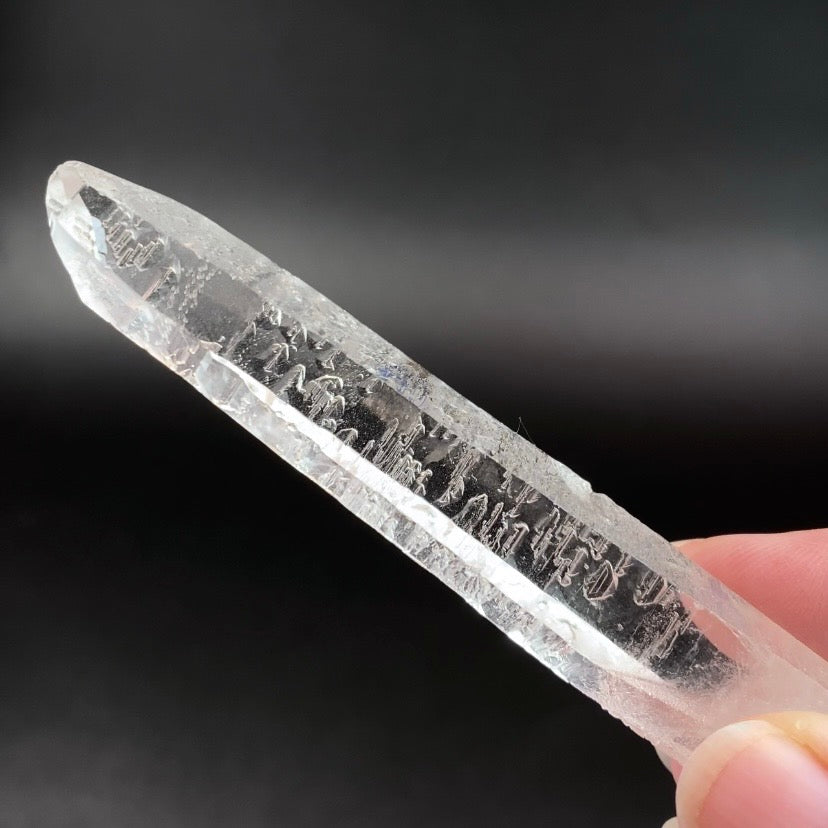 Water Clear Quartz Crystal with Starbrary Markings, Minas Gerais, Brazil