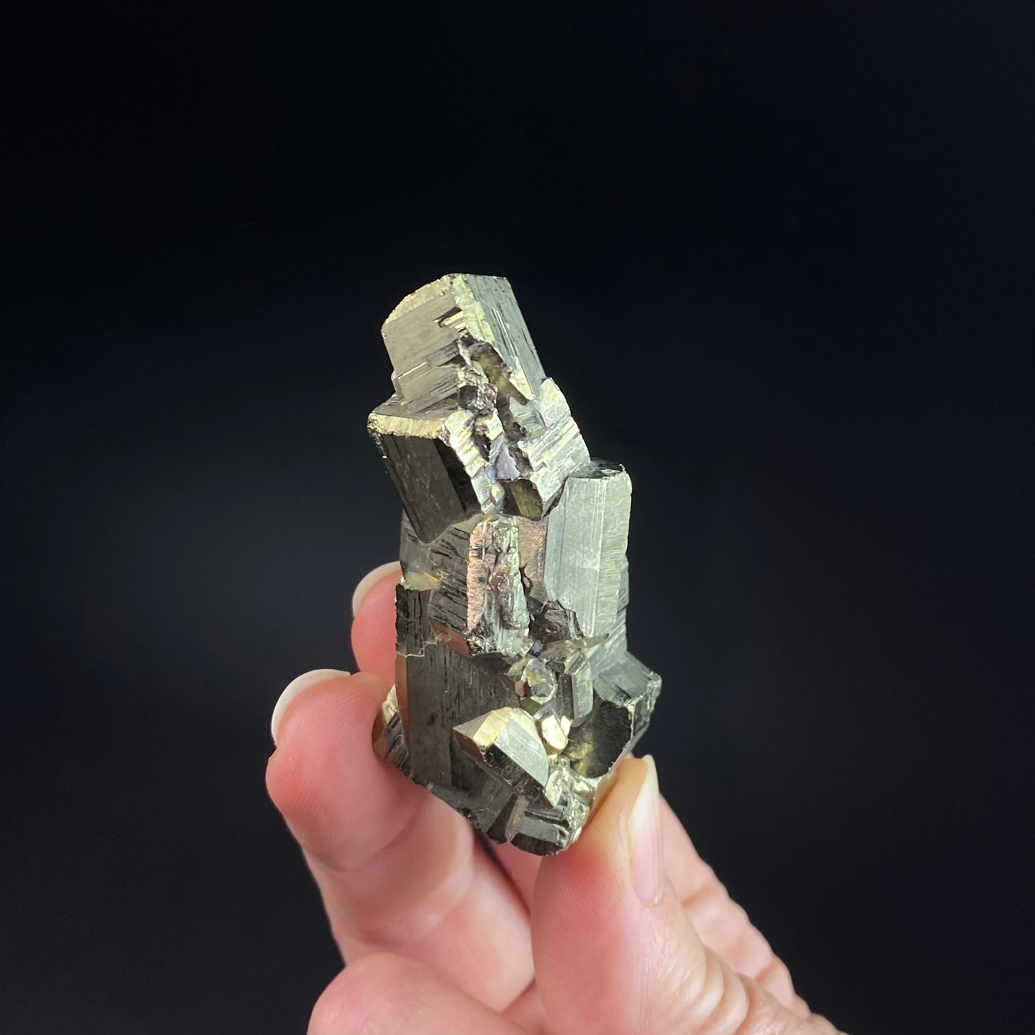Cubic Pyrite Cluster from Morococha, Peru