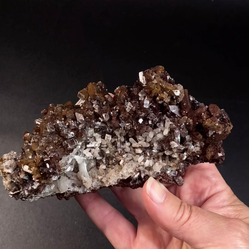 Chocolate Marshy Apophyllite Cluster with Chalcedony from Jalgaon, Maharashtra, India - Natural Crystal Cluster