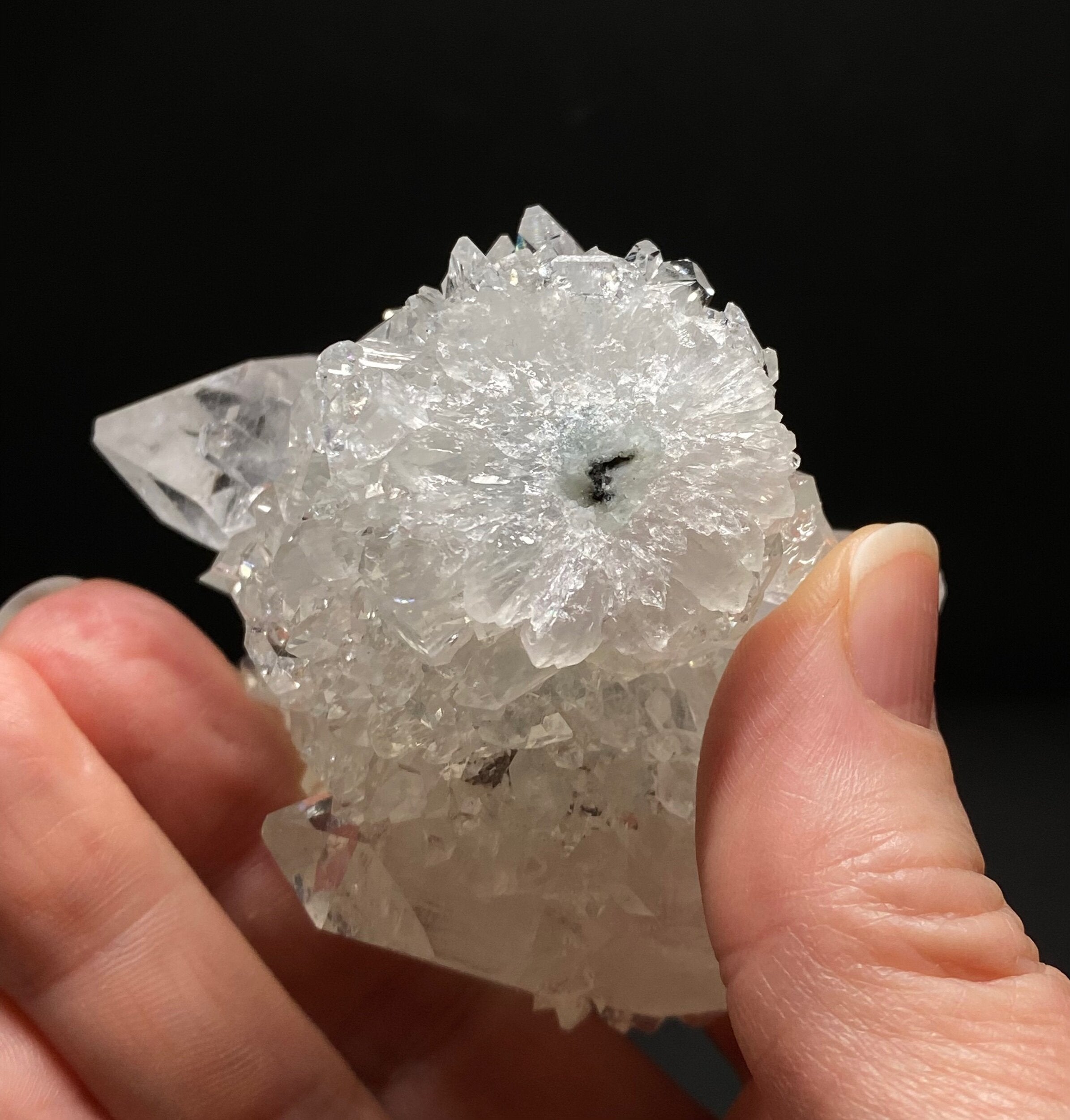 Clear Apophyllite Stalactite Formation Cluster