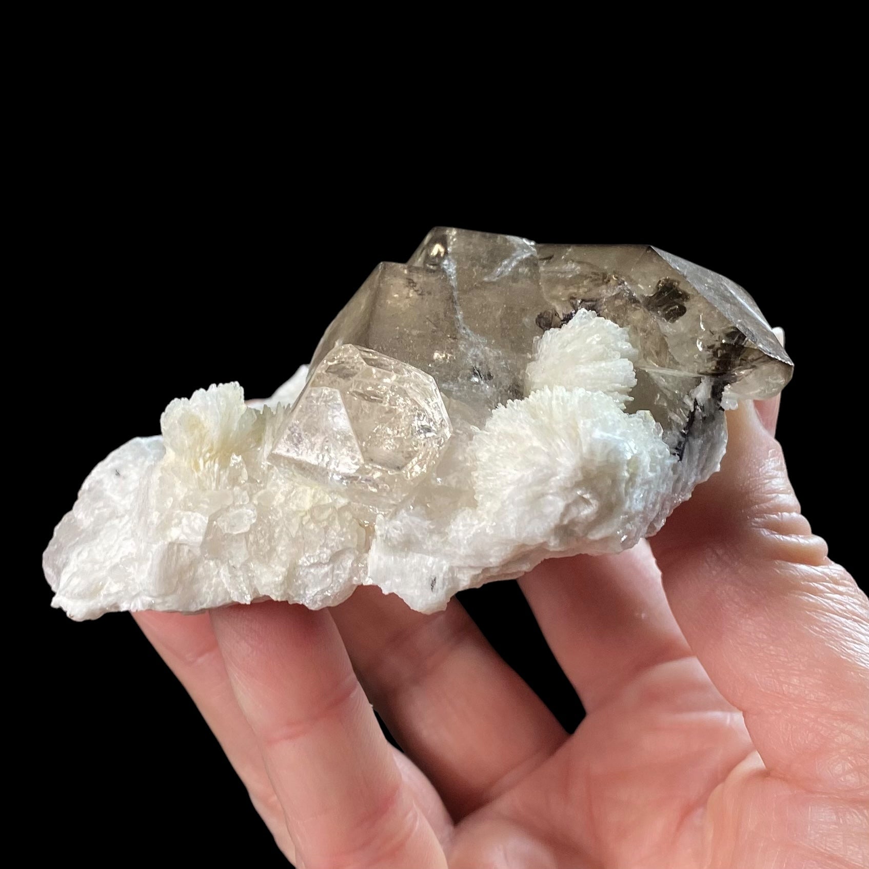 Topaz Crystal with Smoky Quartz & Cleavelandite from Shigar Valley, Gilgit-Baltistan, Pakistan