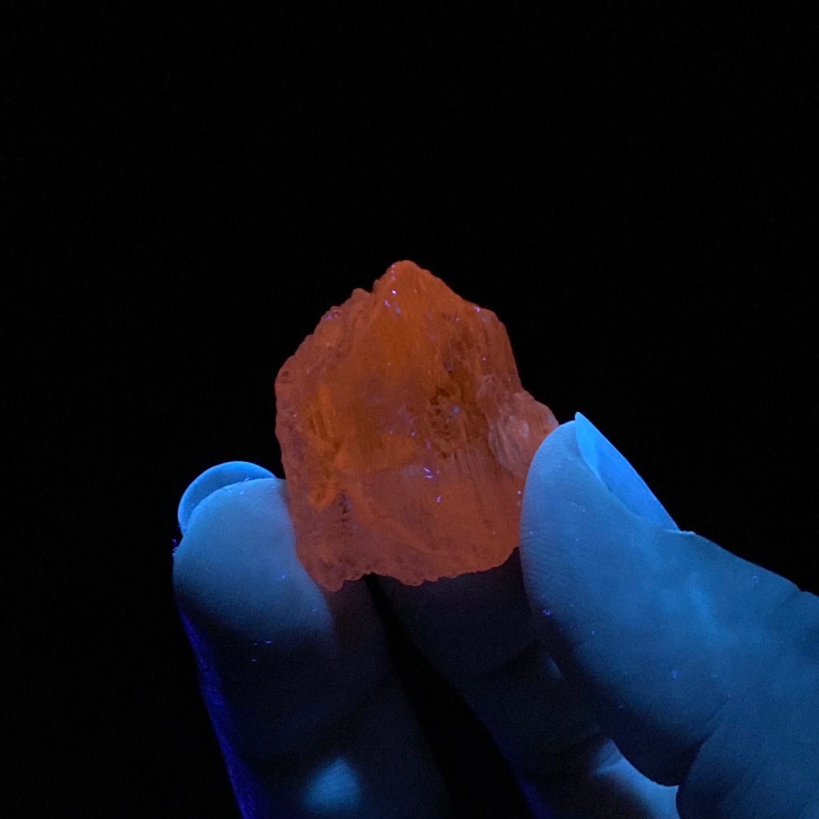 Pink Kunzite Spodumene Crystal, Fluorescent with Multiple Terminations