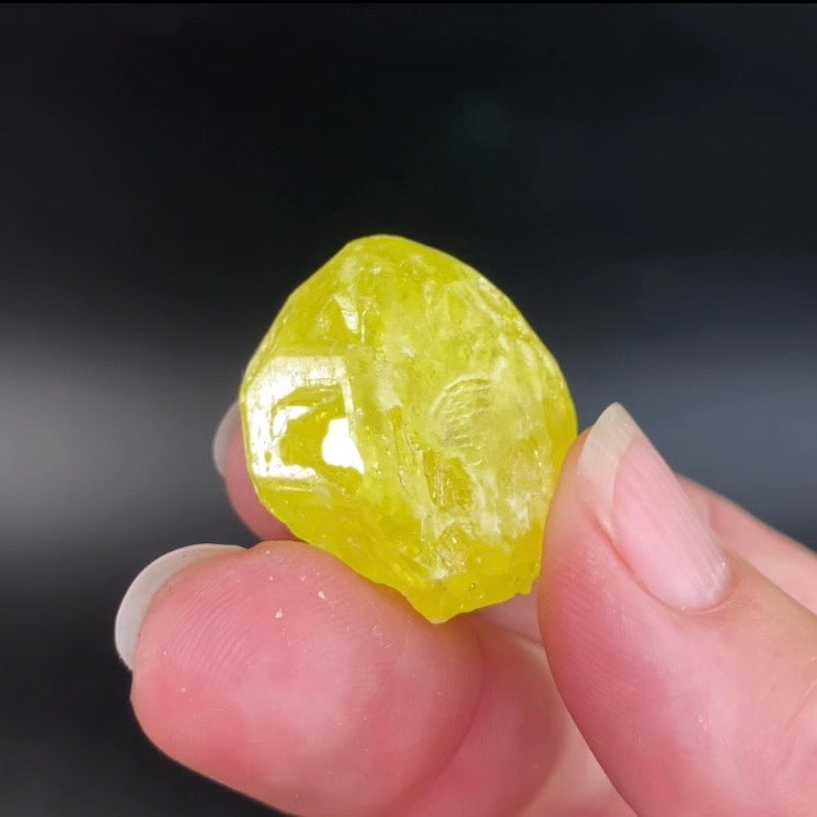 Natural Skeletal Sulfur Crystal, El Desierto Mine, Bolivia