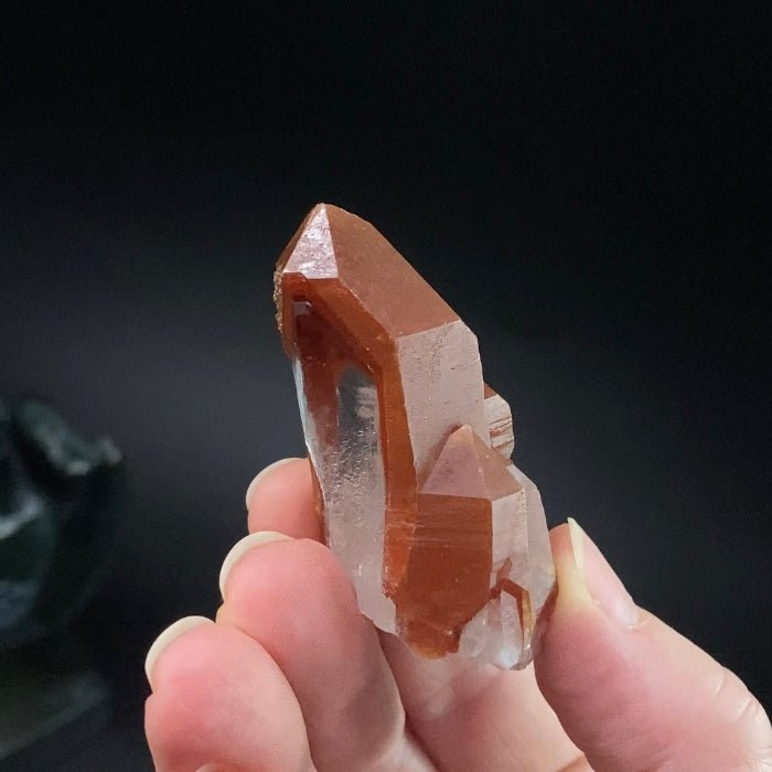 Red Hematite Quartz Crystal Specimen from Tourash, Morocco