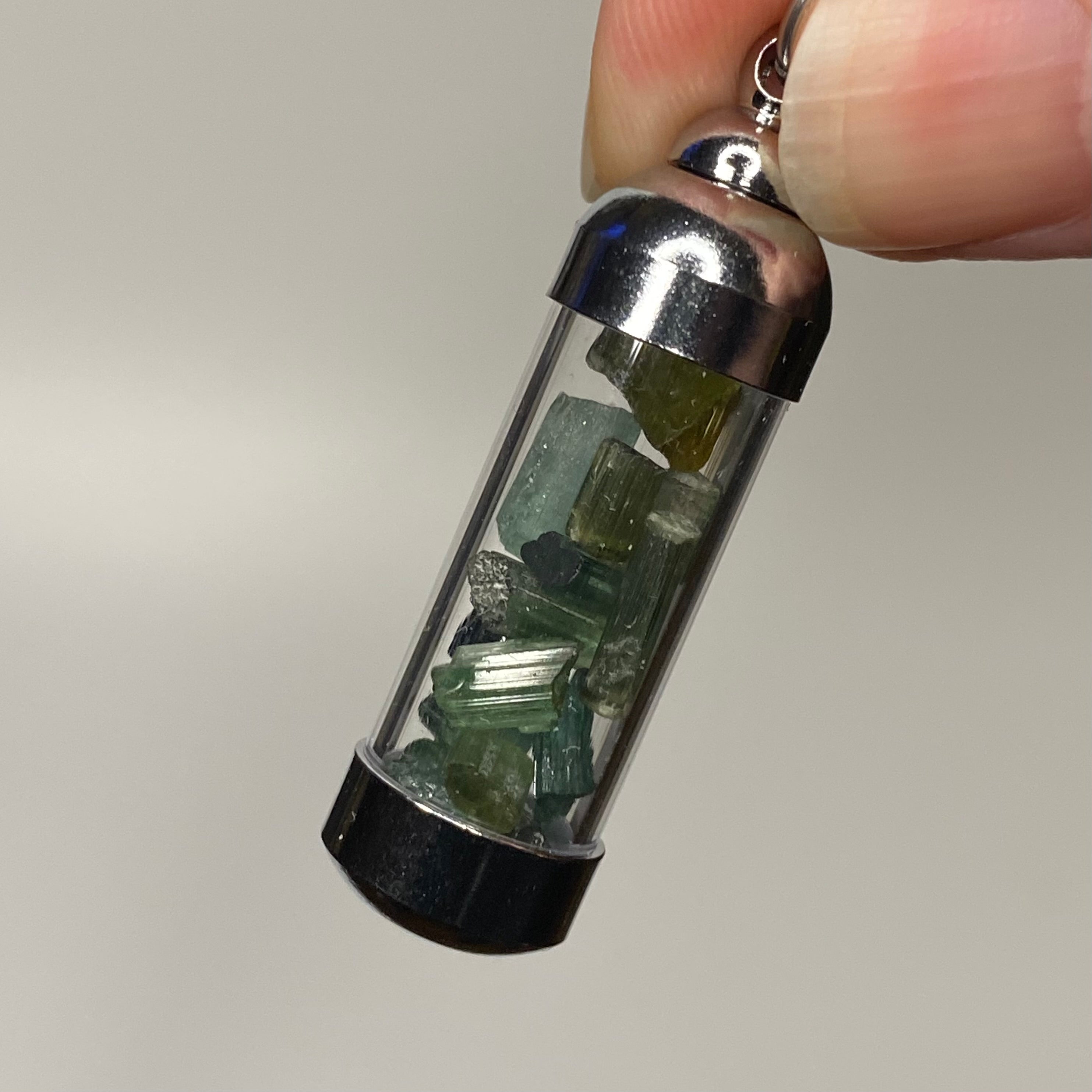 High Grade Tourmaline Filled Pendant Necklace