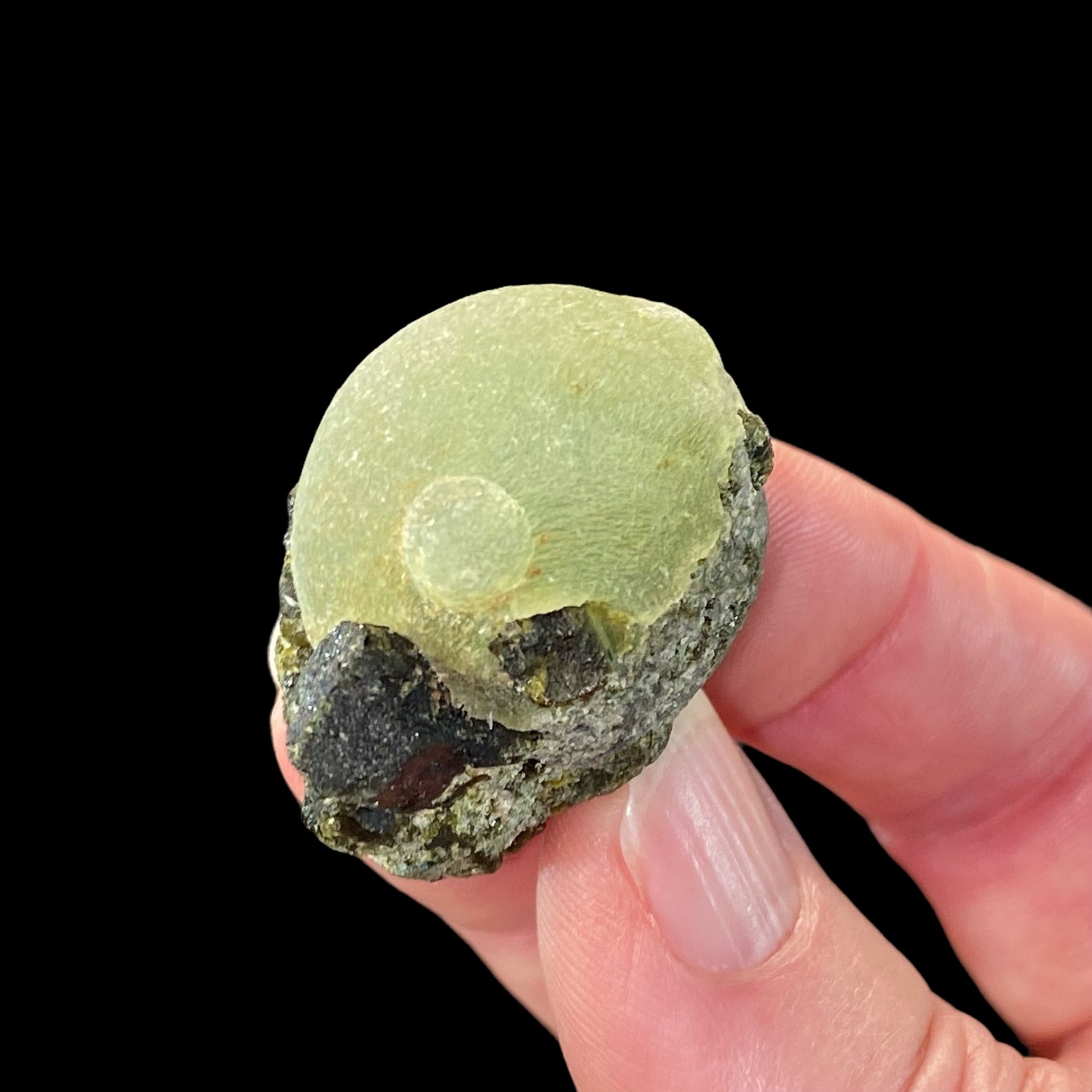 Botryoidal Prehnite Specimen with Epidote, Kayes Region, Mali