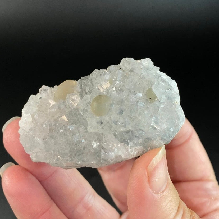 Botryoidal Fluorite on Quartz, Mahodari, Nashik District, Maharashtra, India