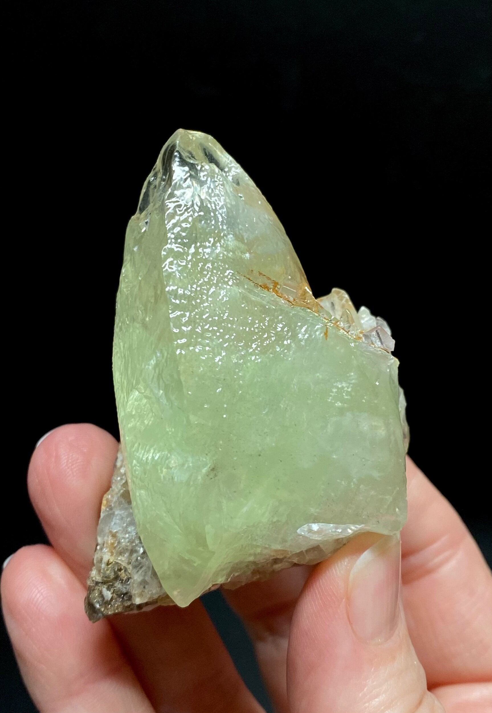 Lustrous “Lemon" Yellow Dogtooth Calcite Specimen