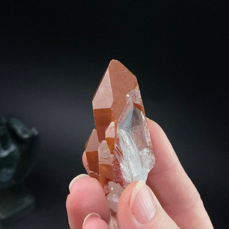 Red Hematite Quartz Crystal Specimen from Tourash, Morocco