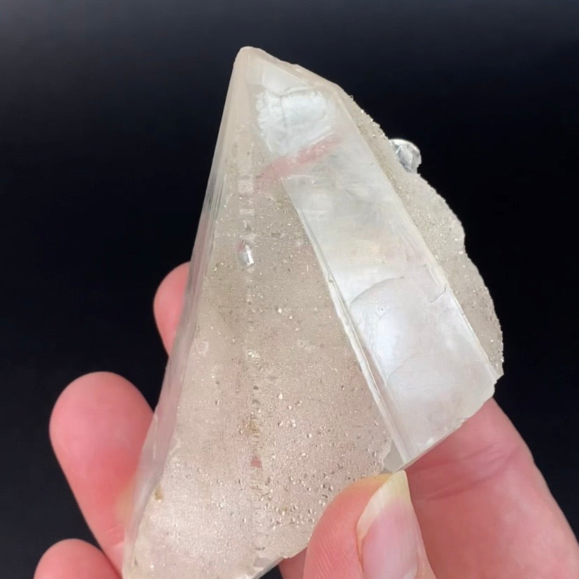 Scalenohedral Clear White Calcite Crystal with Rainbows