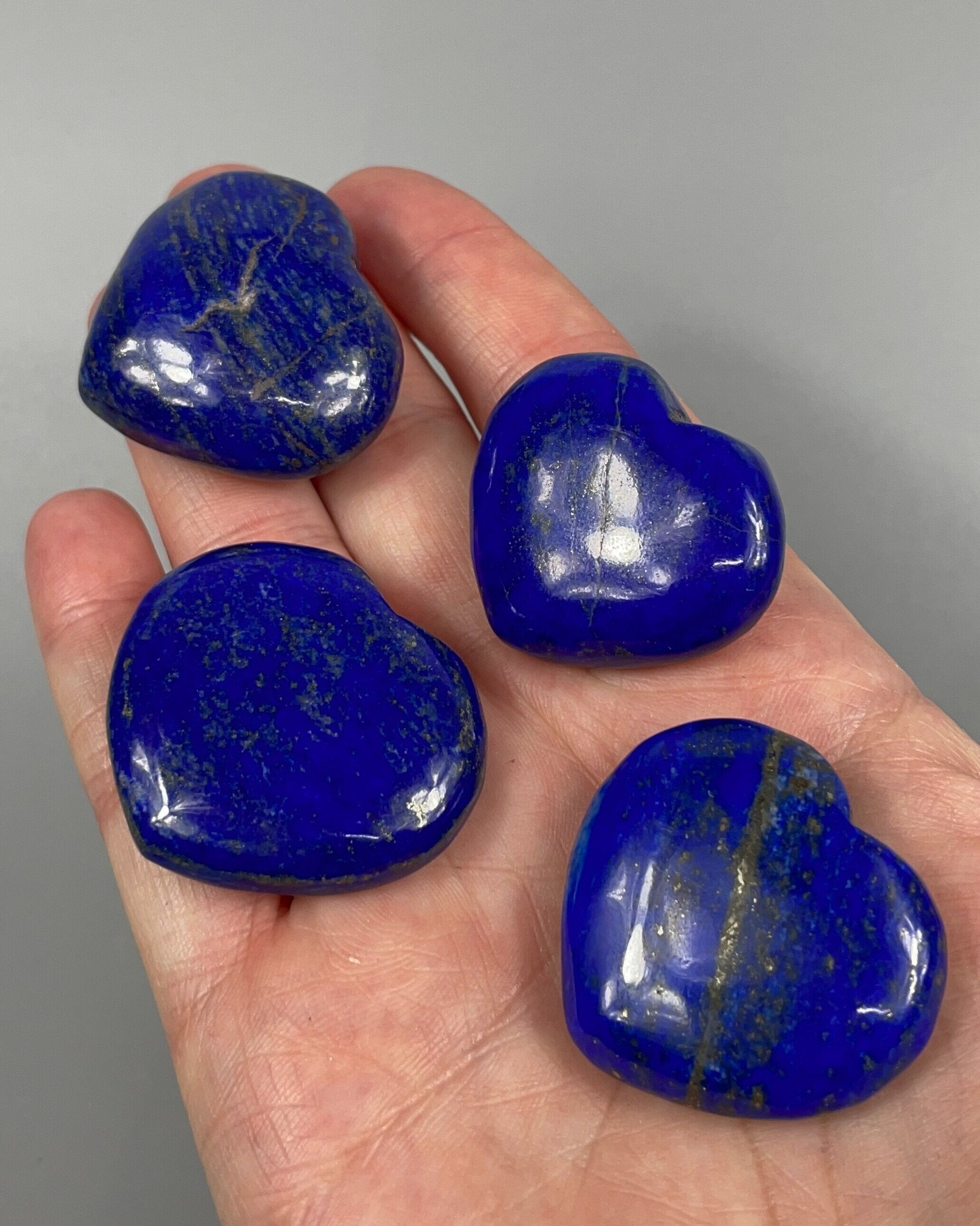 ONE Lapis & Pyrite Polished Heart