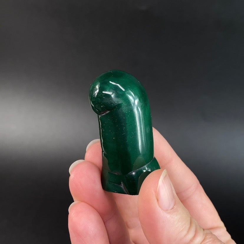 Malachite Polished Stalactite, Kolwezi, DR Congo
