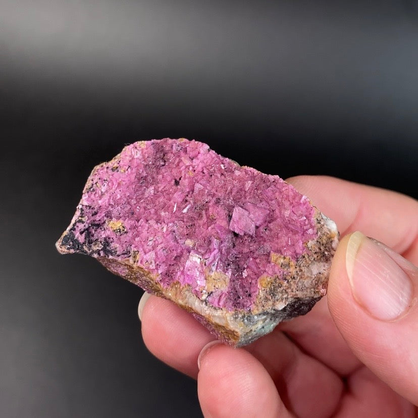 Pink Cobaltan Dolomite Crystals on Matrix