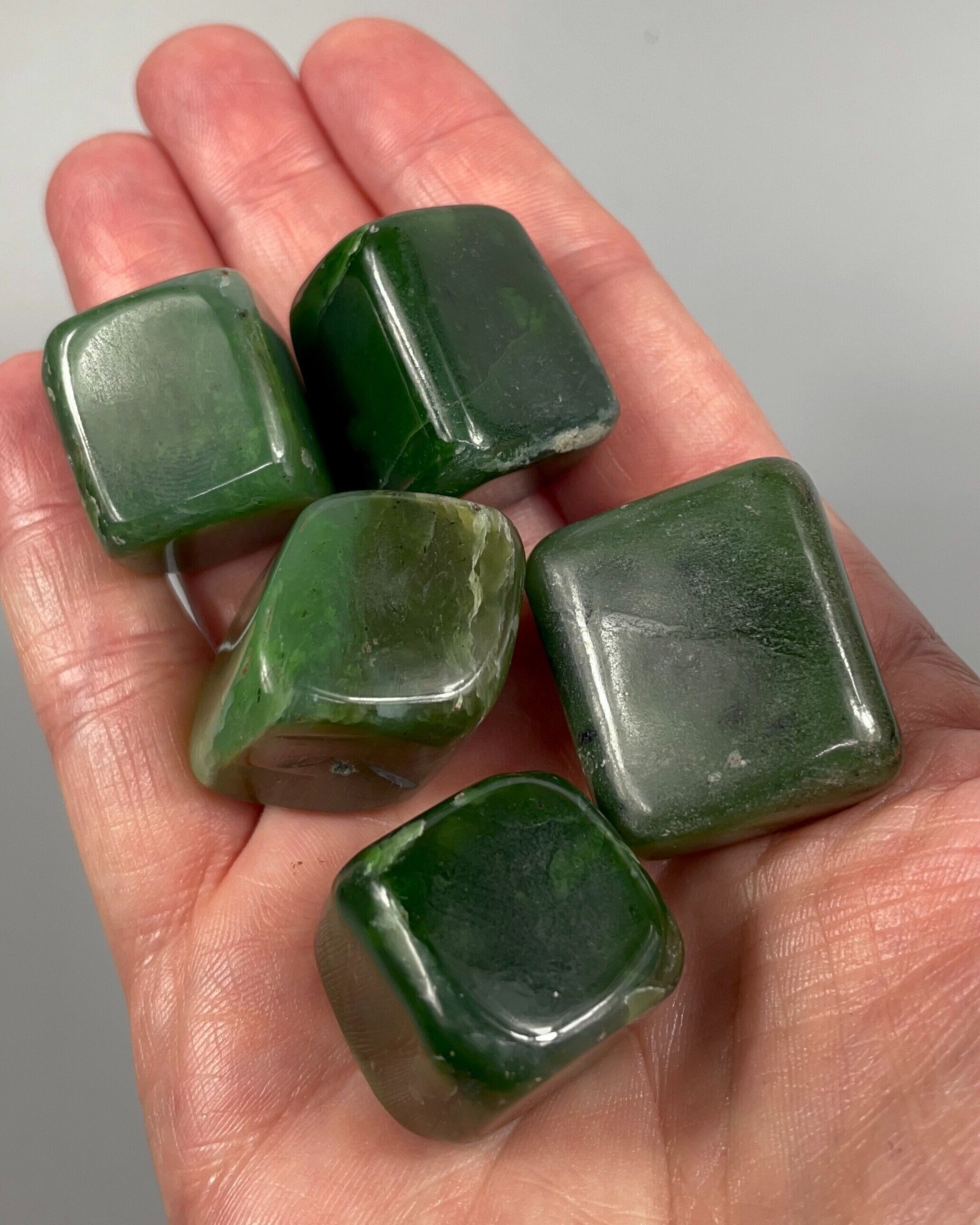 One (1) Nephrite Jade Tumble Stone