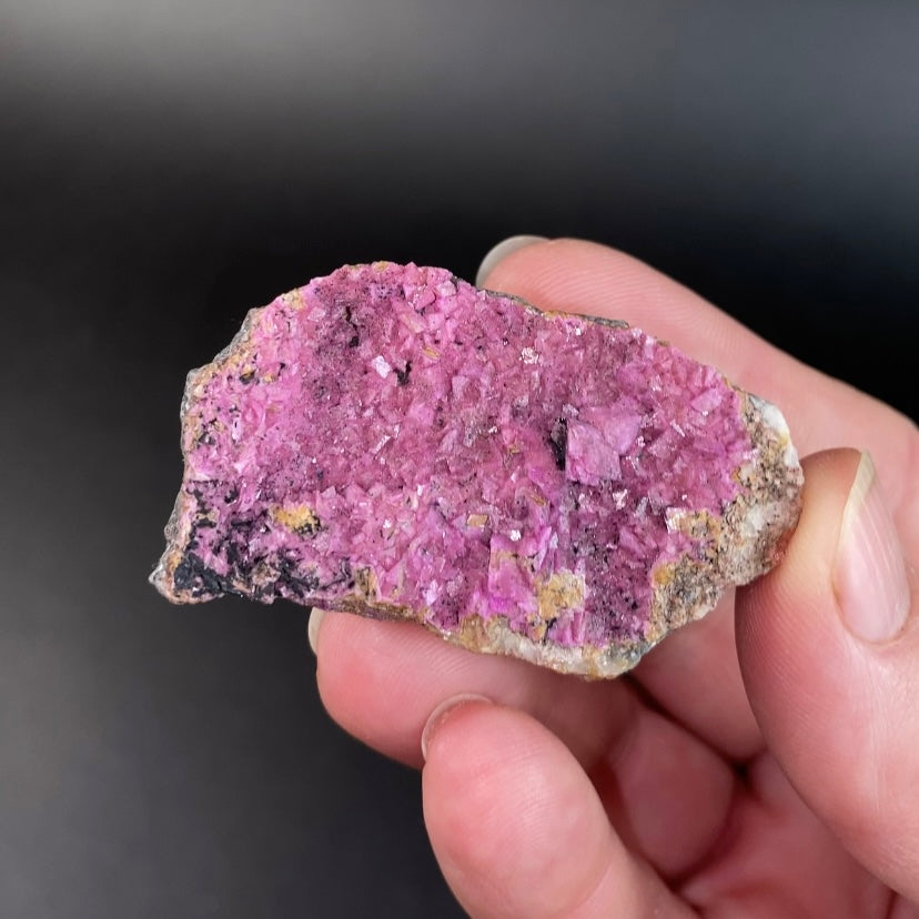 Pink Cobaltan Dolomite Crystals on Matrix