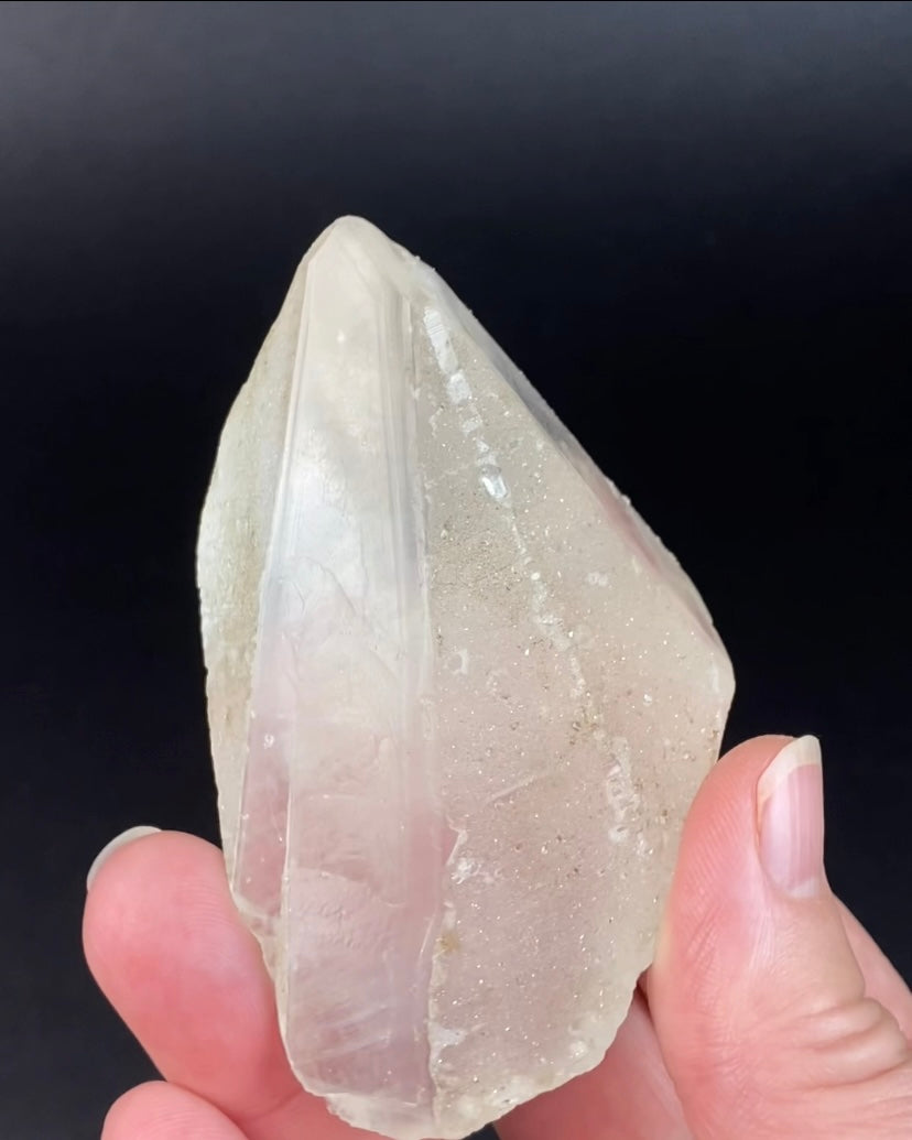 Scalenohedral Clear White Calcite Crystal with Rainbows