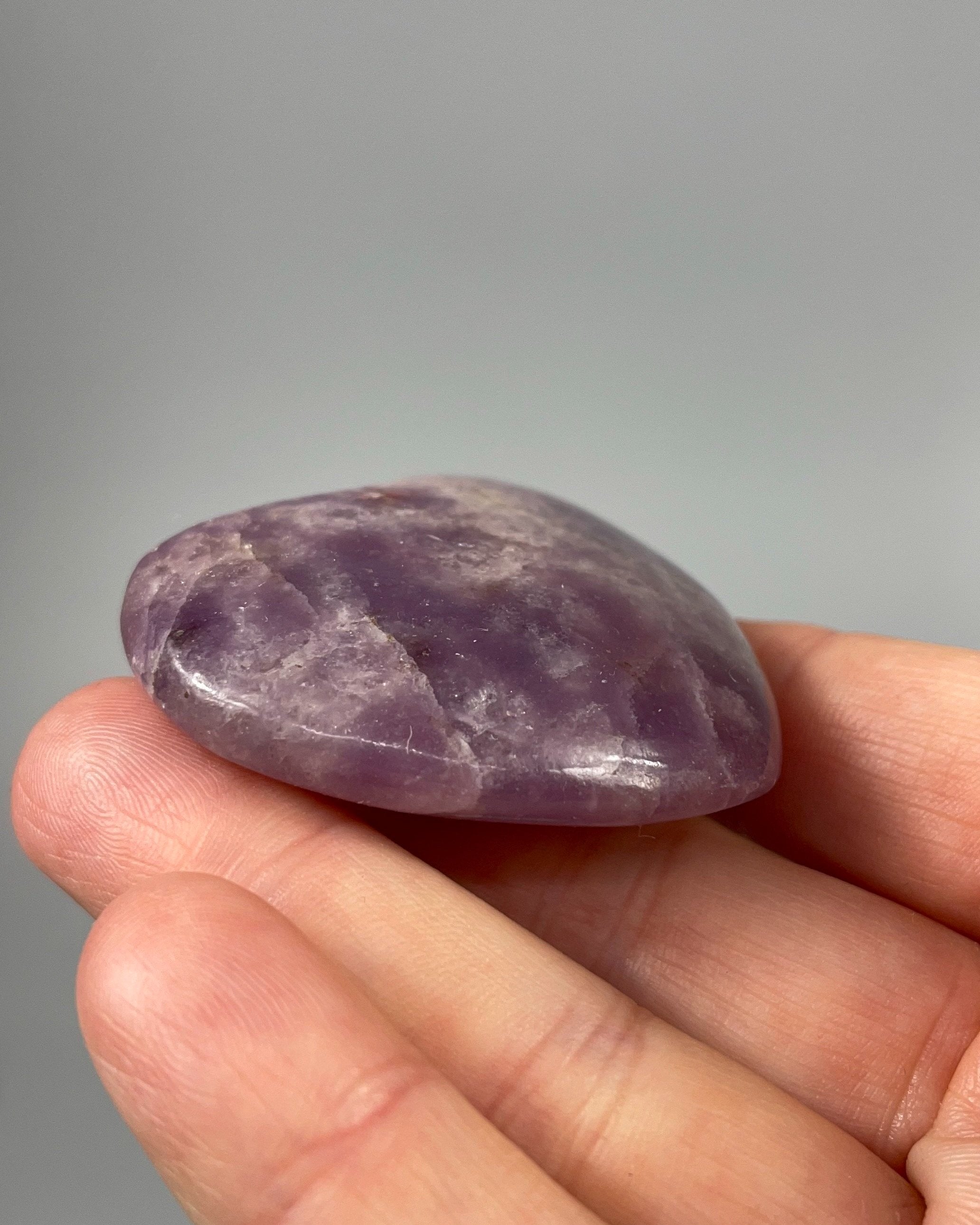 Lepidolite Polished Heart