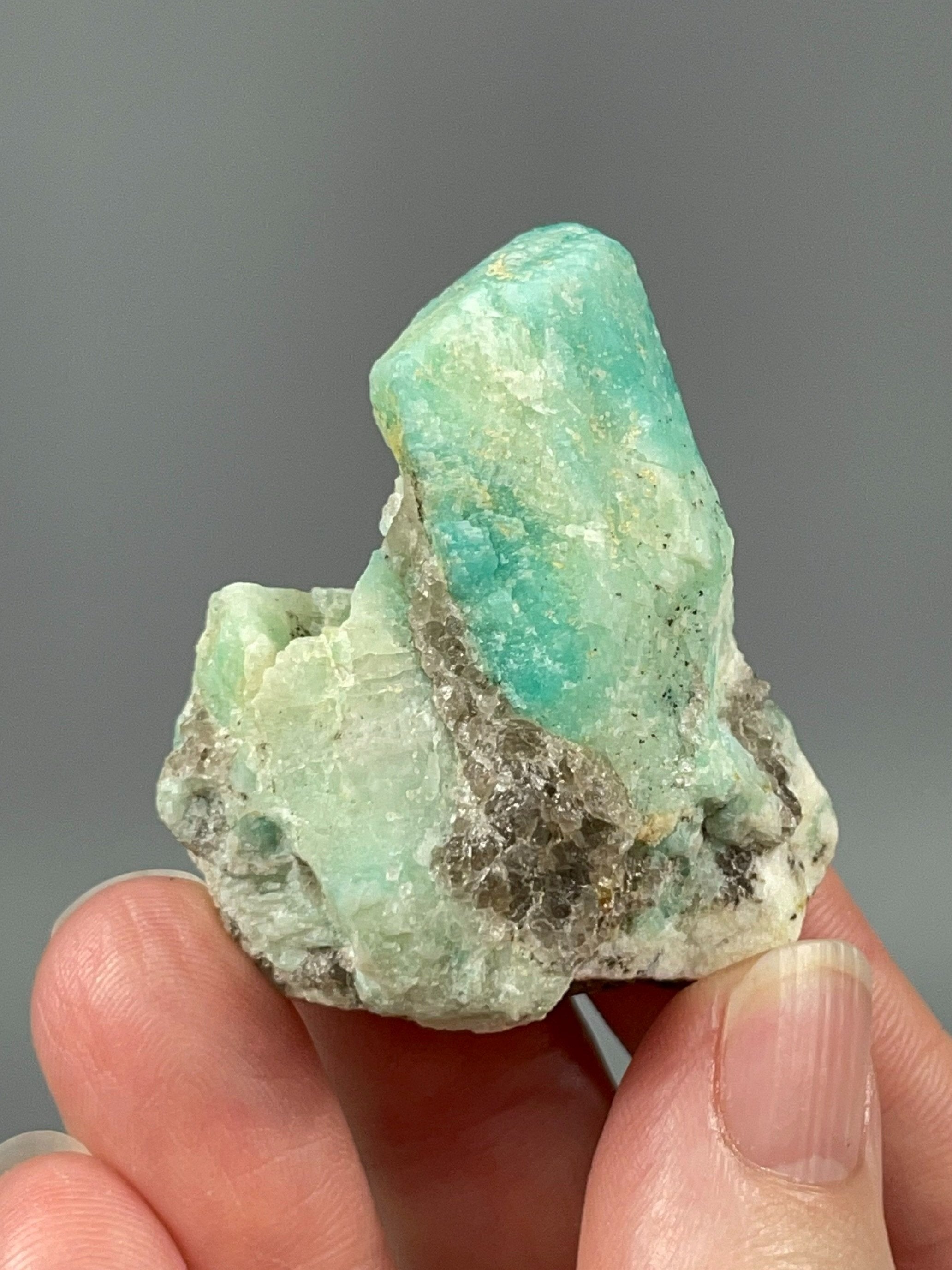 Amazonite Specimen with Smoky Quartz