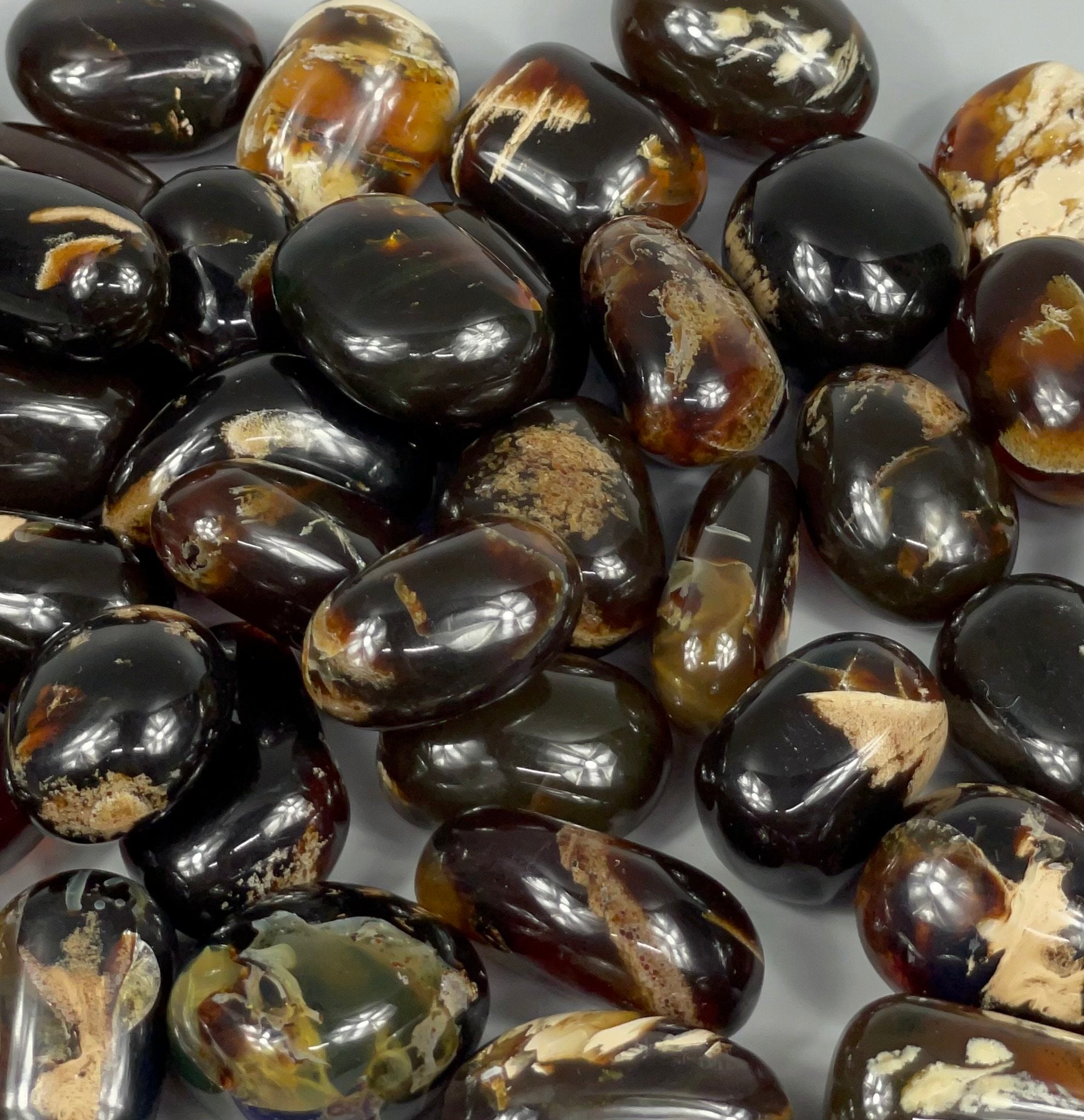 ONE (1) Sumatran Amber Tumbled Stone - Two Sizes Available