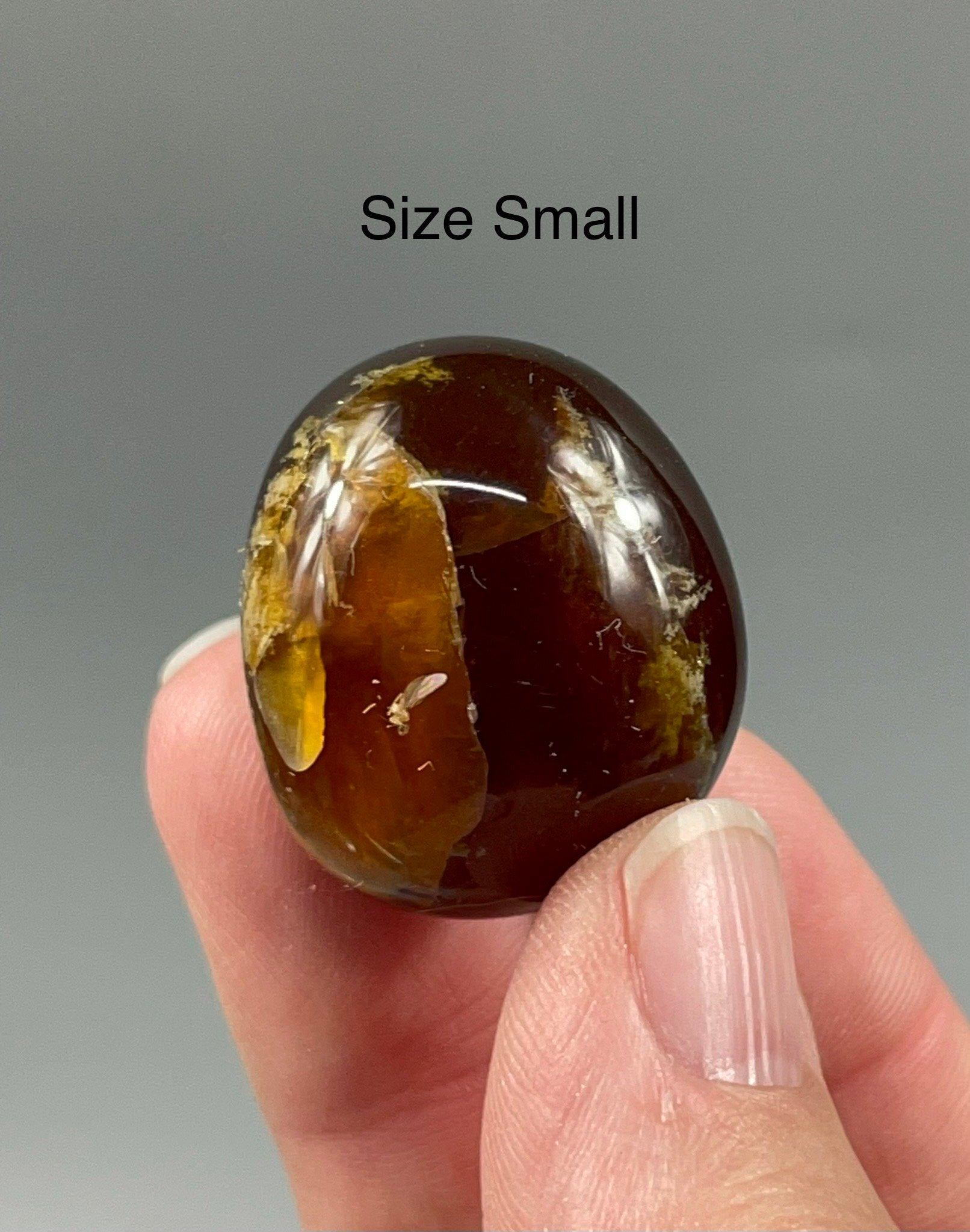 ONE (1) Sumatran Amber Tumbled Stone - Two Sizes Available