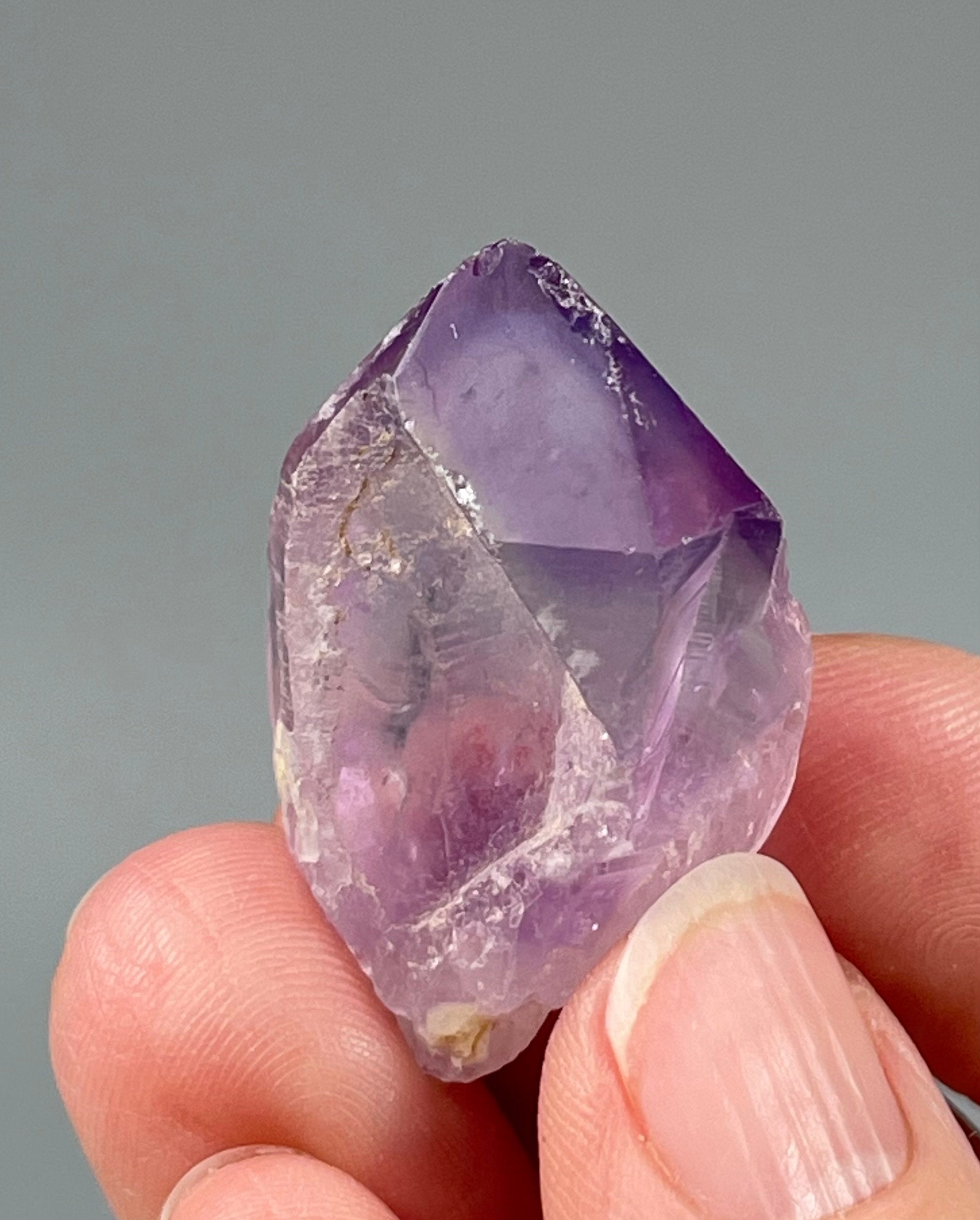 One Purple Amethyst Quartz Crystal Point