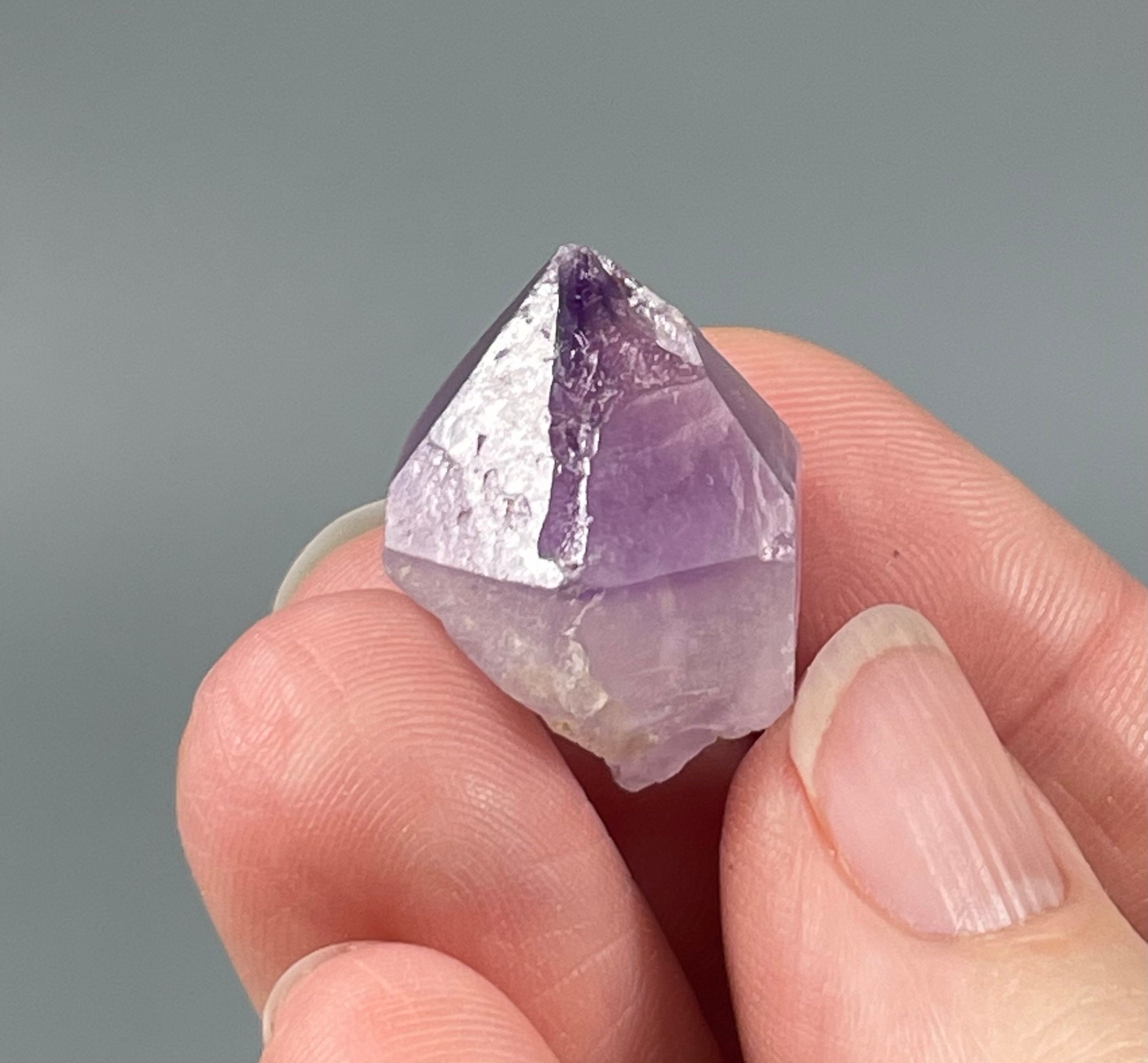 One Purple Amethyst Quartz Crystal Point