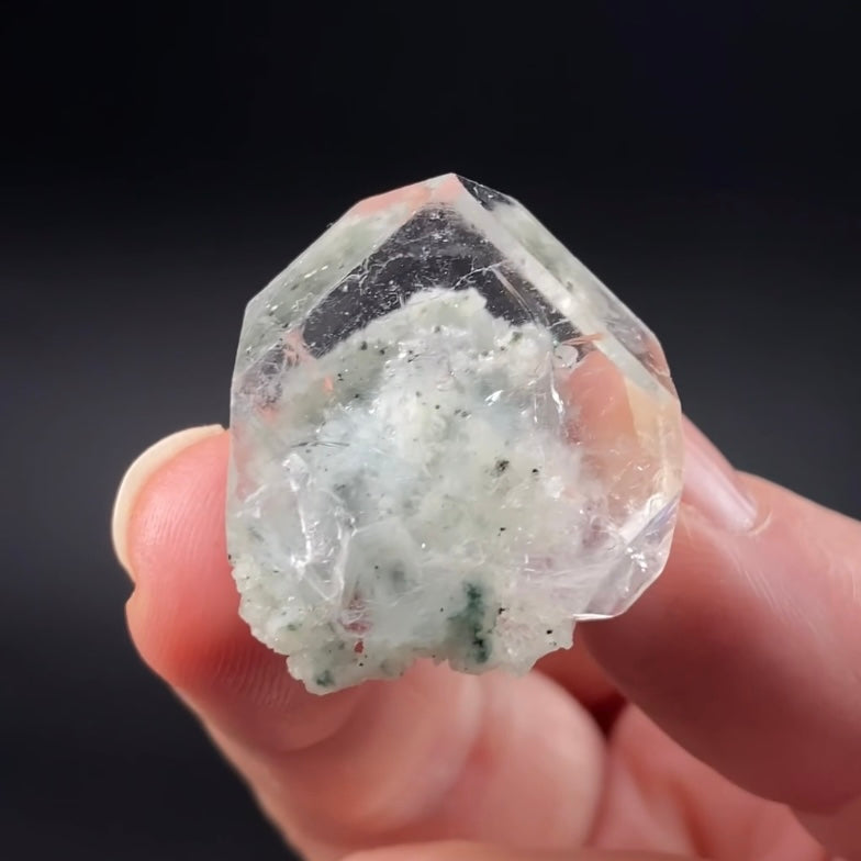 Tabular Apophyllite with Pastel Green-Blue Celadonite Inclusions — Nashik, India