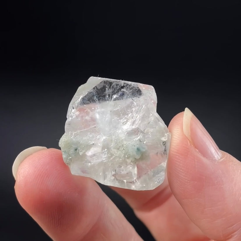 Tabular Apophyllite with Pastel Green-Blue Celadonite Inclusions — Nashik, India