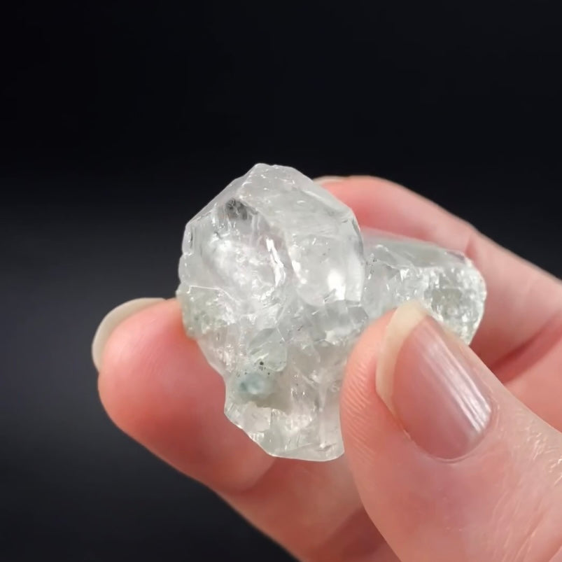 Tabular Apophyllite with Pastel Green-Blue Celadonite Inclusions — Nashik, India