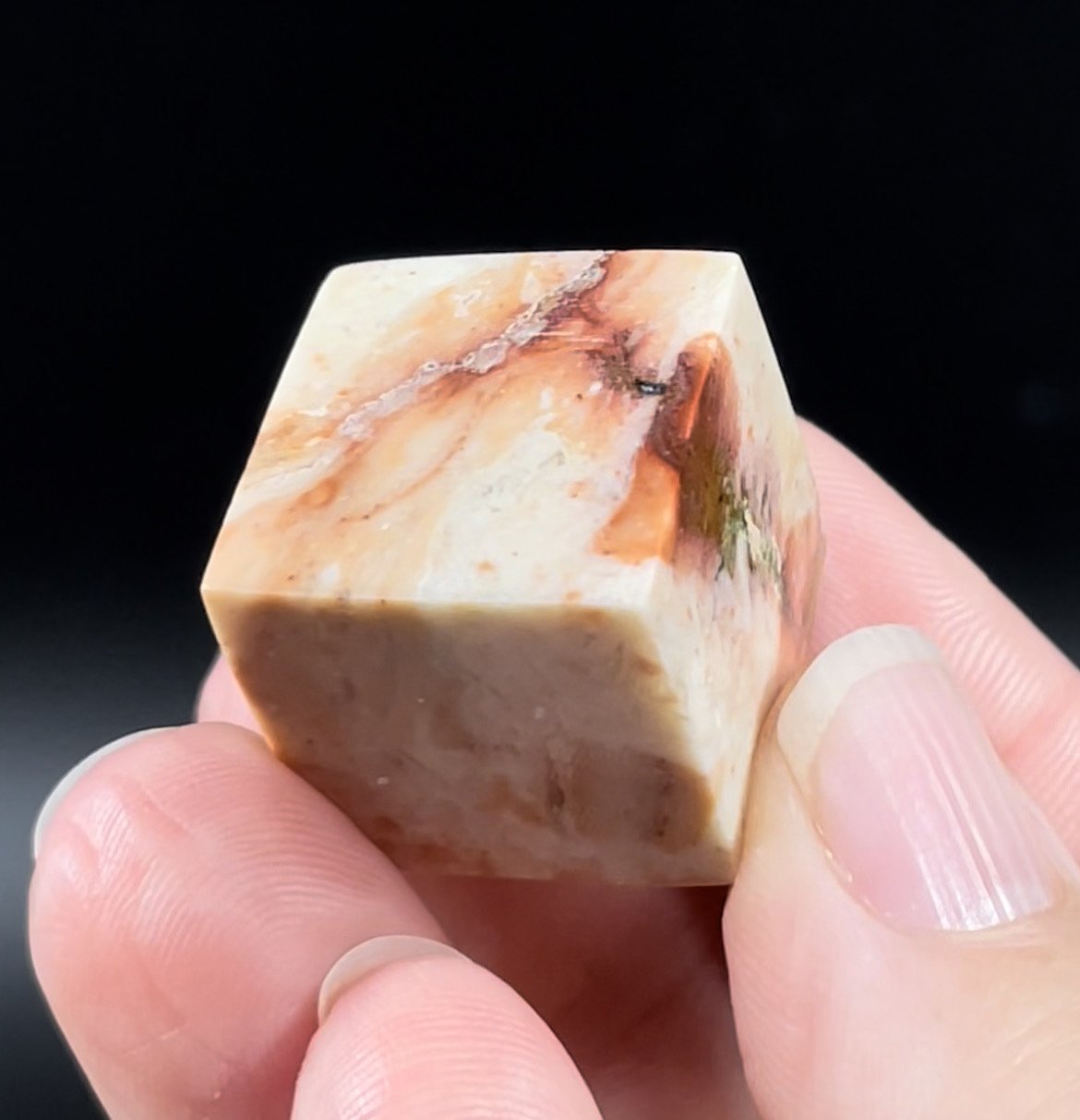 ONE (1) Rose Garden Agate Polished Cube