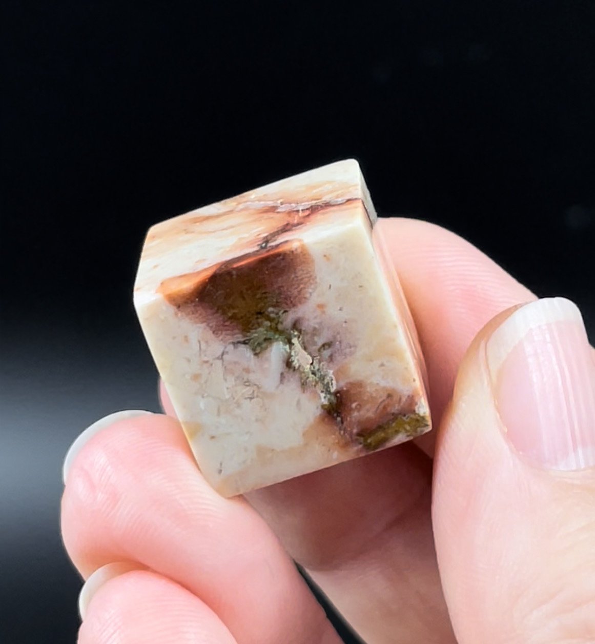 ONE (1) Rose Garden Agate Polished Cube