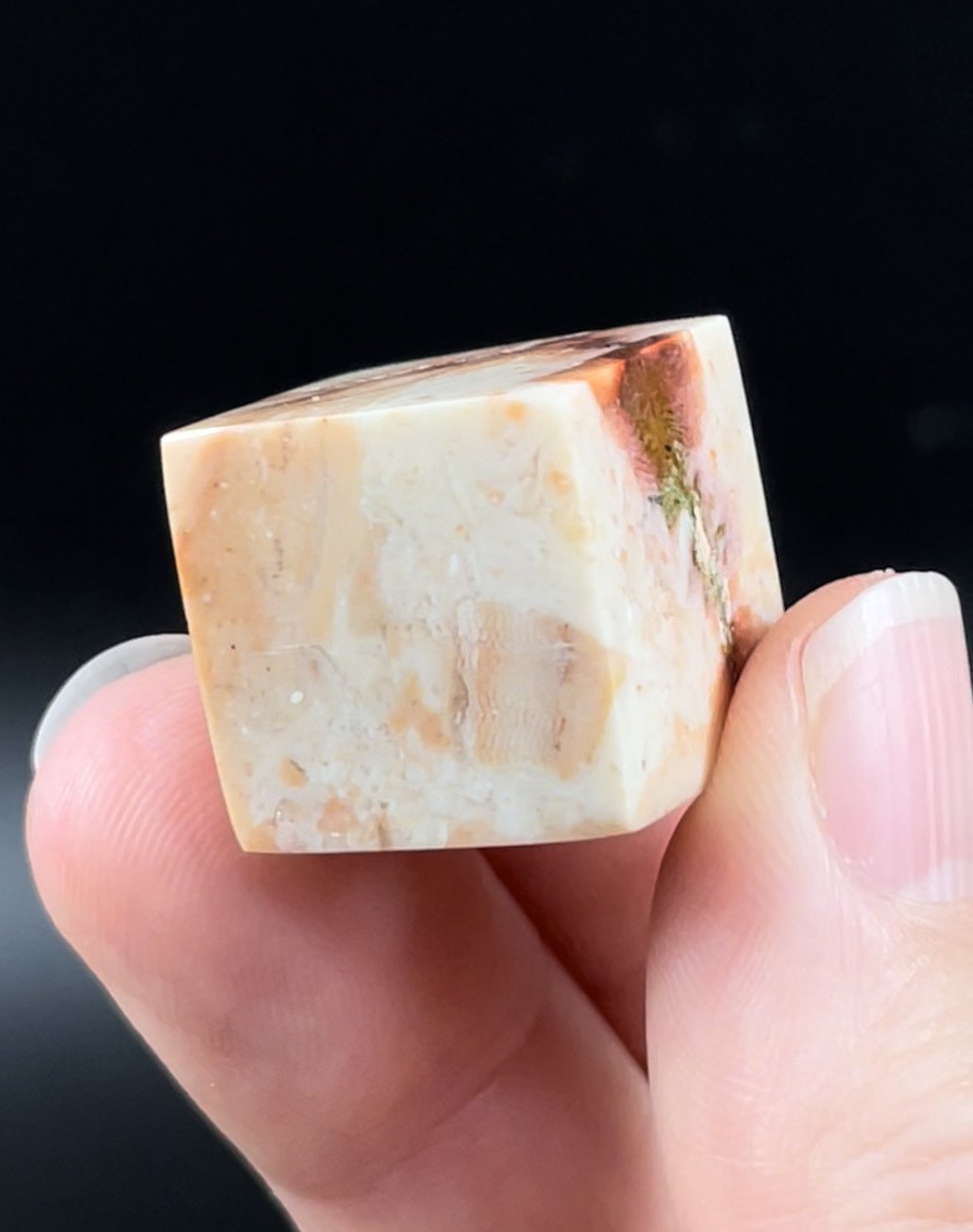 ONE (1) Rose Garden Agate Polished Cube